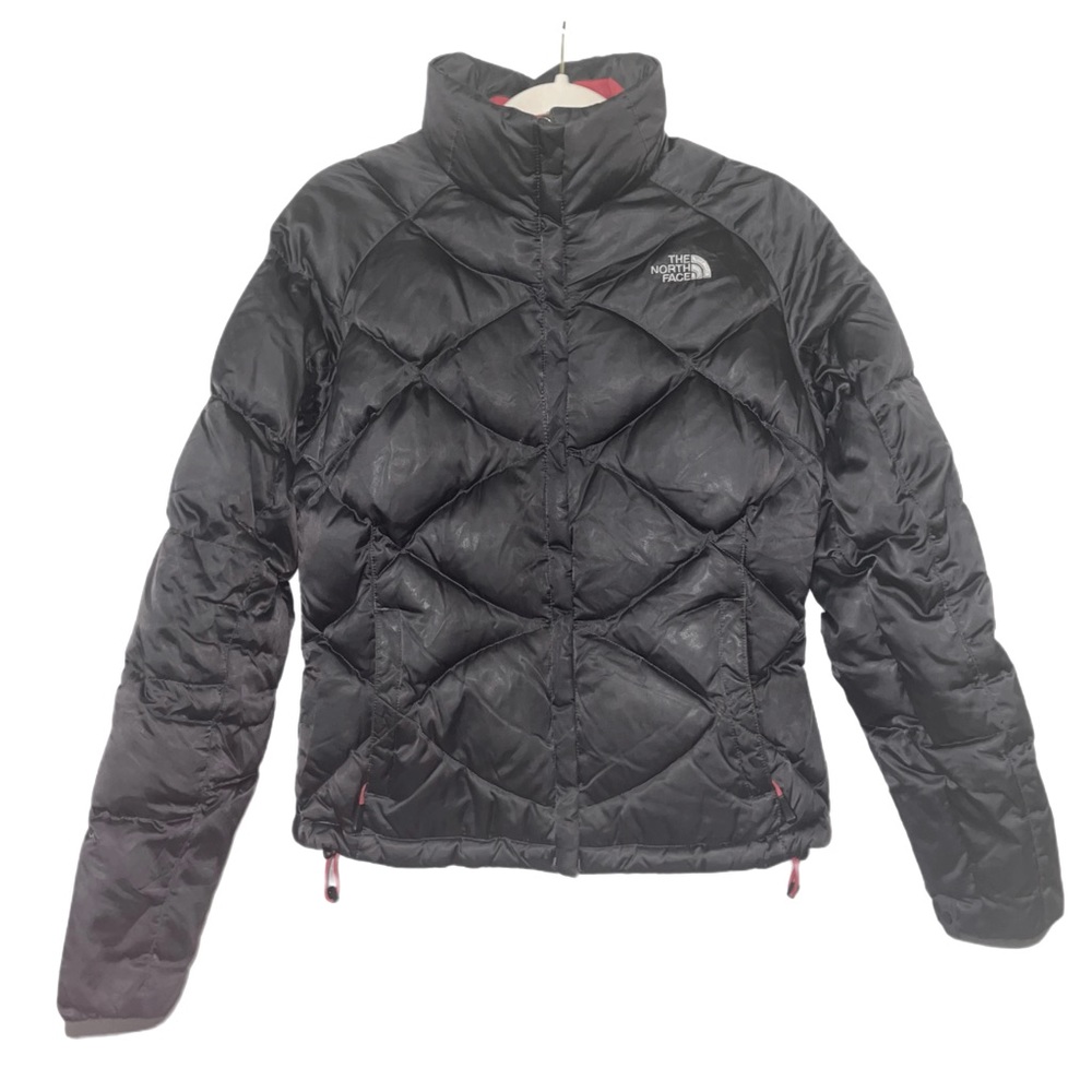 The North Face 550 Quilted Goose Down Puffer Coat Charcoal Grey